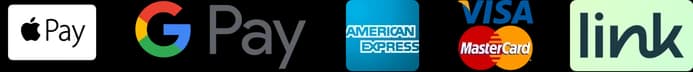 Apple Pay, Google Pay, American Express, Visa, Mastercard and Link